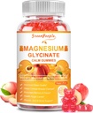Magnesio Glycinate Gummies con Citrate 1000mg, Taurate & Matale - Sugar Gratis - Magnesium Potassium Supplement with Vitamin D, K2 for Calm Mood & Zzz Support - 60 Peach Gummies