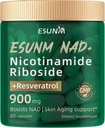 Nicotinamide Riboside 900mg, NMNH Suplemento Resveratrol Suplementos nutricionales, Suplemento para Anti-Aging, Energía, Focus - 80 cápsulas