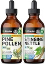BIO KRAUTER Pine Pollen Tincture 4 Fl. Oz. &amp; Stinging Nettle Tincture 4 Fl. Oz.
