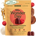 Plant People WonderDay Mushroom Gummies - Lion’s Mane, Cordyceps, Chaga Mushroom Suplemento de Apoyo Immune System De-Stress Boost Mood & Energy in Adults Natural, Vegan, Non-GMO (60 Cuenta)