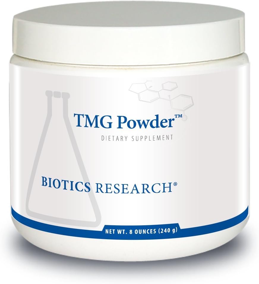 Biotics Research TMG Powder – Trimetilglycine. Betaine. Powdered Fórmula. Metil Donor. Protección Vascular. Detoxificación. Supports Healthy Homocysteine Levels Contiene: 8 Oz (240g)