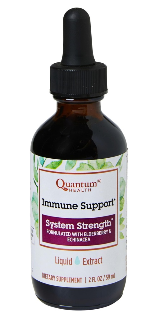 Quantum Health Immune Support Elderberry Echinacea Goldenseal Liquid Extract - Daily Wellness Herbal Immunity Formula for Women &amp; Men - High Dose, Fast Absorption Tincture - 2 Fl Oz