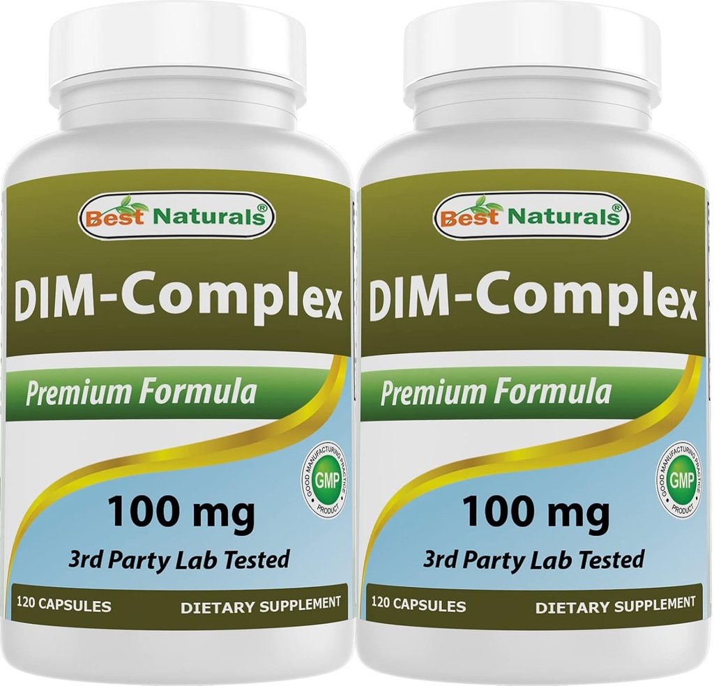 Mejores Naturales Complejo DIM 100 mg 120 cápsulas (120 Cuenta (Pack de 2))