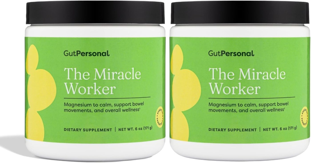 El Milagro Trabajador Magnesio Powder Suplemento: Reducir el estrés y mejorar la calidad del sueño y la regularidad mientras calma los calambres musculares, sabor a fresa, 60 servidumbres Total, 2 Pack
