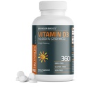 Vitamina Bronson D3 10,000iu (250mcg) 1 año de suministro de funciones musculares saludables y soporte inmunológico, no GMO, 360 tabletas