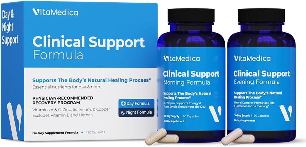 VitaMedica TENIDO Apoyo clínico Fórmula ANTE Promueve la curación de perros de Collagen TEN Vitamina C, D, & A para apoyar la función de aislamiento saludable TEN Zinc + Selenium TEN Vitamin B ANTE Multivitamin for Women & Men