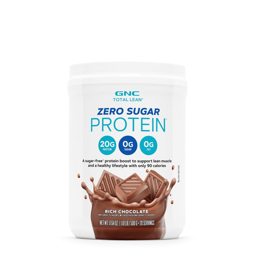 Proteína total de azúcar GNC Zero Lean - Chocolate rico (20 piezas)