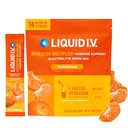 Liquid I.V. Liquid Hydration Multiplier + Immune Support, Easy Open Packets, Natural Tangerine Flavor (14 Count)