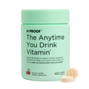 H-PROOF El tiempo que usted bebe Vitamina, Salud del hígado &amp; Immunity Support with Electrolytes, Milk Thistle, and Vitamins B &amp; C - 40 Chewable Tablets (20 Servings), Vegan, Cereza Negra