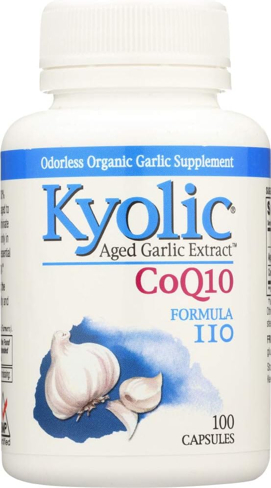 Extracto de ajo w / Co-Q-10 Fórmula 110, 100 caps