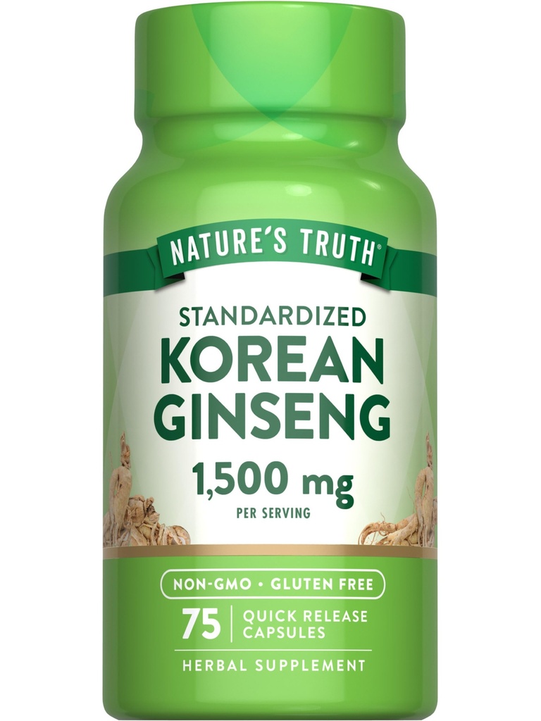 La verdad de la naturaleza Ginseng capsules Coreano Silencioso 75 Conde ← Standardized Extract 