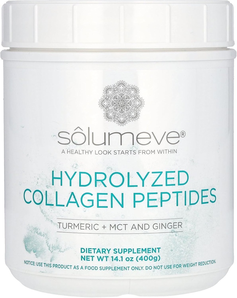 California Gold Nutrition Peptides de colágeno hidrolizado con Turmeric, MCT y Ginger, 14.1 oz (400 g)
