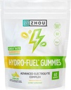 Zhou Hydro-Fuel Gummies - Electrolyte Gummy, Hydration Salt Chews with Sodium, Potassium & Magnesium Chewables, Energy & Endurance for Women &amp; Men - Lemon Lime, 60 Veggie Gummies
