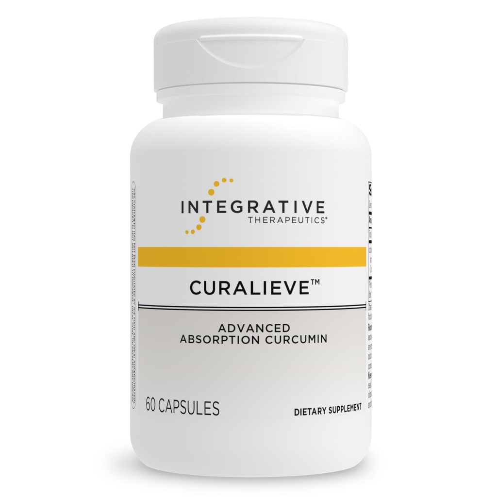 Integrative Therapeutics Curalieve - Curcumin Formula for Antioxidant Support* - High Absorption Curcumin - Vegan, Gluten-Free & Dairy-Free - 60 Capsules (30 Servings)
