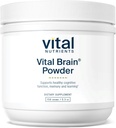 Nutrientes vitales Vital Brain Powder ← Phosphatidylserine, Acetyl-L-Carnitine Brain Supplement TEN Nootropic TEN Healthy Cognitive Function, Memory, Learning* TEN Gluten, Dairy, Soy Free ← Desflavored Ø 150g