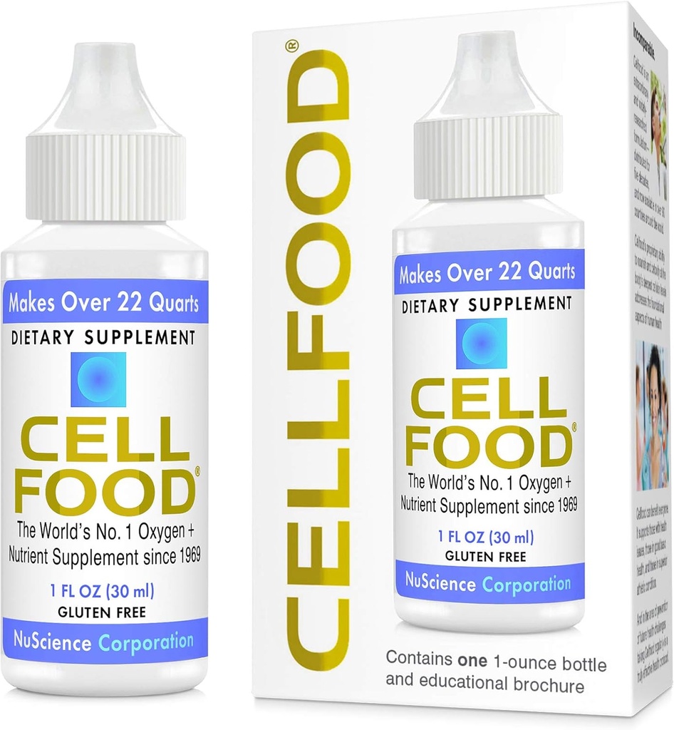 Célula de Oxígeno, 1 fl oz - Suplemento de Oxígeno Líquido - Gluten Free, Cert. Kosher - Hace más de 22 Cuartetos