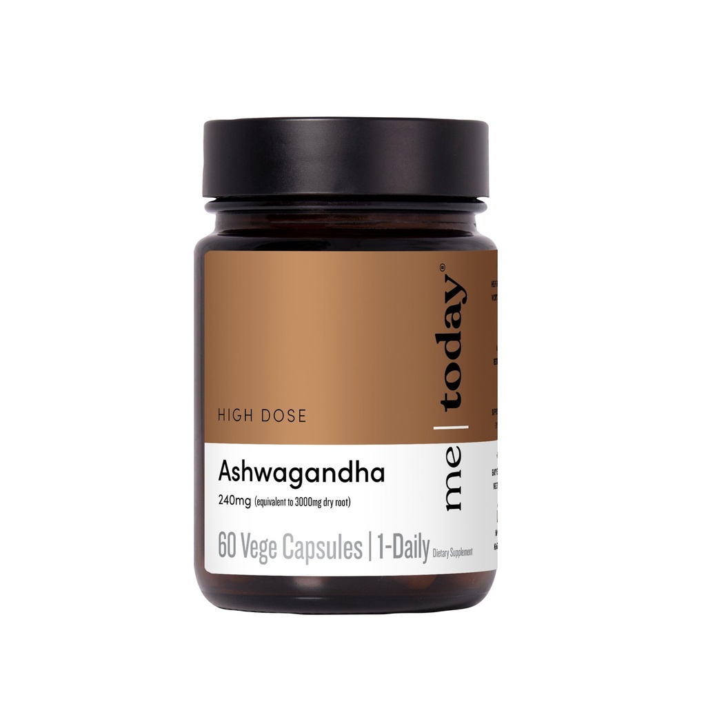 me today Ashwagandha Suplemento capsules 3000 mg -High Strength Adaptogen Supplement for Stress Relief, Mental Clarity & Focus – Vegan, Natural Daily Wellness Formula,60 Servings.