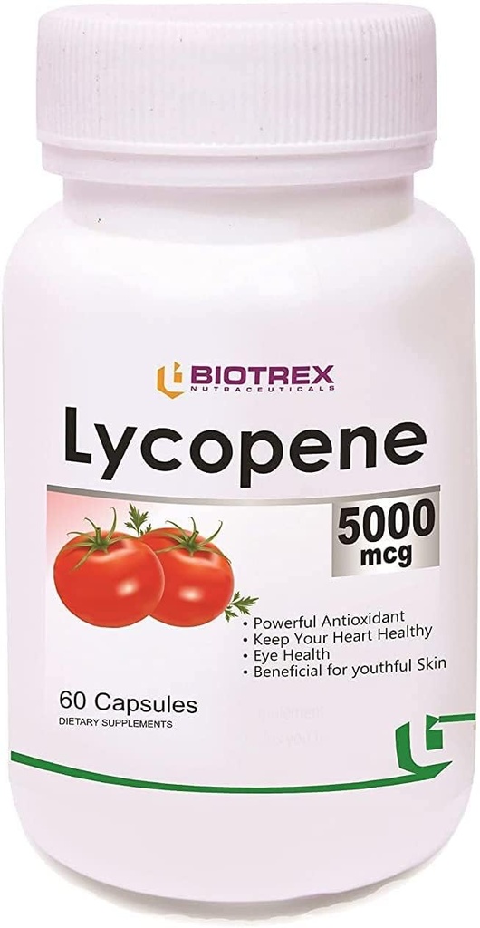 BETT Biotrex Nutraceuticals Lycopene con multivitaminas -5000 Mcg (60 cápsulas)