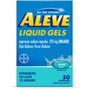 Aleve geles líquidos, Naproxen Sodium para alivio de dolor ‐ 50 Conde