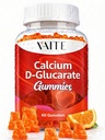 Calcio D-Glucarate Gummies 1000mg - CDG Cleanse Supplement for Men and Women, Hormone Metabolism Balance " Menopause Supports, Non-GMO, Vegan, Gluten Free, Soy Free Supplements, 60 Gummy Chewables