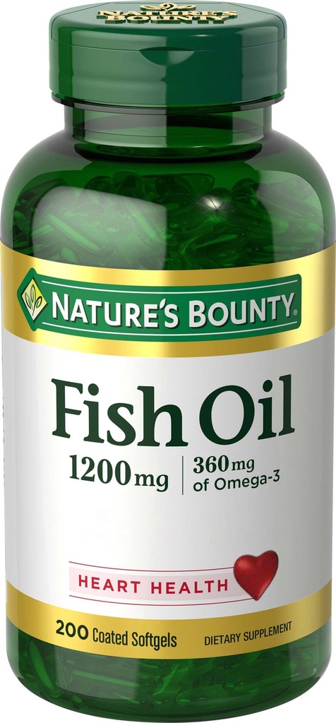 Aceite de pescado rebotado de la naturaleza, 200 Cuenta