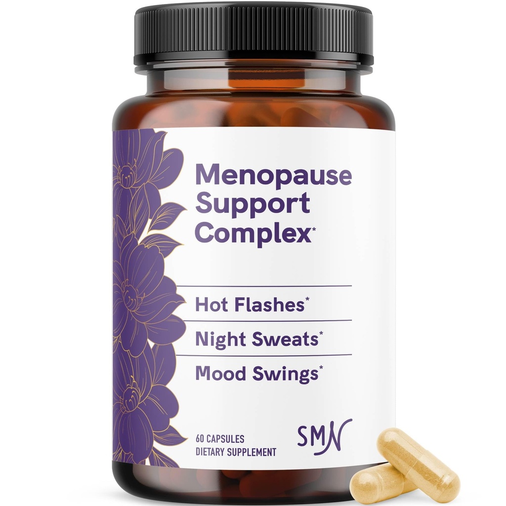 Suplementos de la menopausia para las mujeres calientes Flashes " Night Sweats ← Equilibrio hormonal, Alivio de la menopausia para las mujeres " Perimenopause Support  with Black Cohosh, DIM " Red Clover ← 60 Ct (2 Month Supply)
