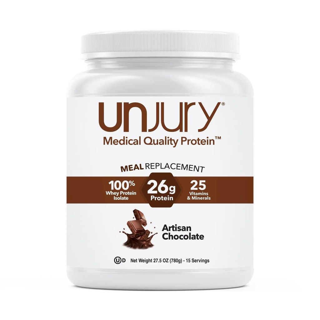 Reemplazo de carne sin lesiones Polvo de chocolate ← 26g Protein  25 Vitaminas y Minerales