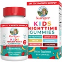 MaryRuth Organics Kids Nighttime Gummies ← Sugar Free ← NO Melatonin with L Theanine, Lemon Balm, Chamomile, Vitamina B6 Silencio Relajación Apoyo para los niños 2+ ← Vegan ← No-GMO Silencio Gluten Gratis ← 60 Conde