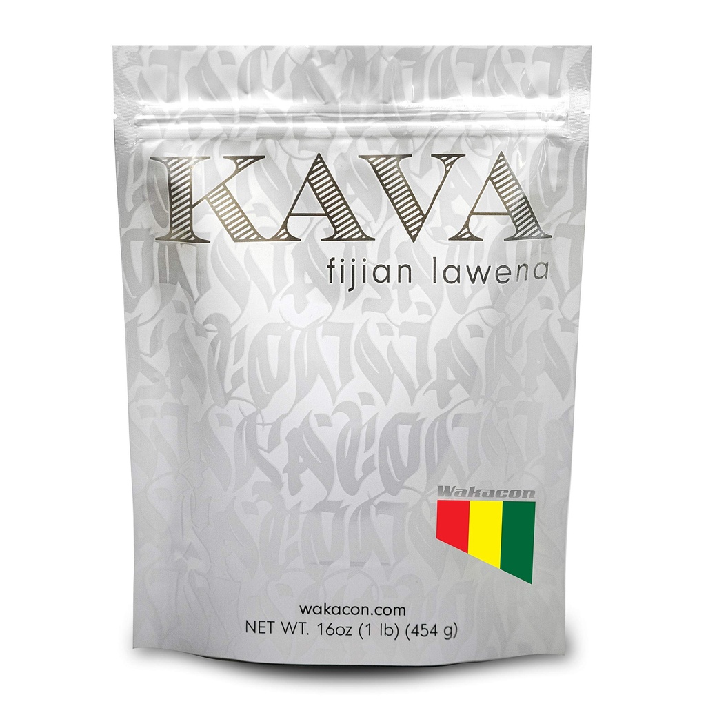 Kava Lawena Powder – Authentic, Noble Kava Crown Root Powder de Fiji – Premium, Fuente responsable, 16 Oz