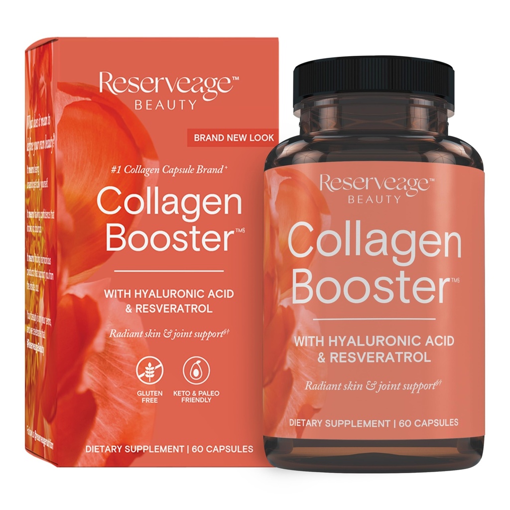 Collagen Booster de belleza de reserva - Suplemento para la salud conjunta de Skincare - Apoya la producción saludable de colágeno para mujeres - 60 cápsulas (30 servidos)