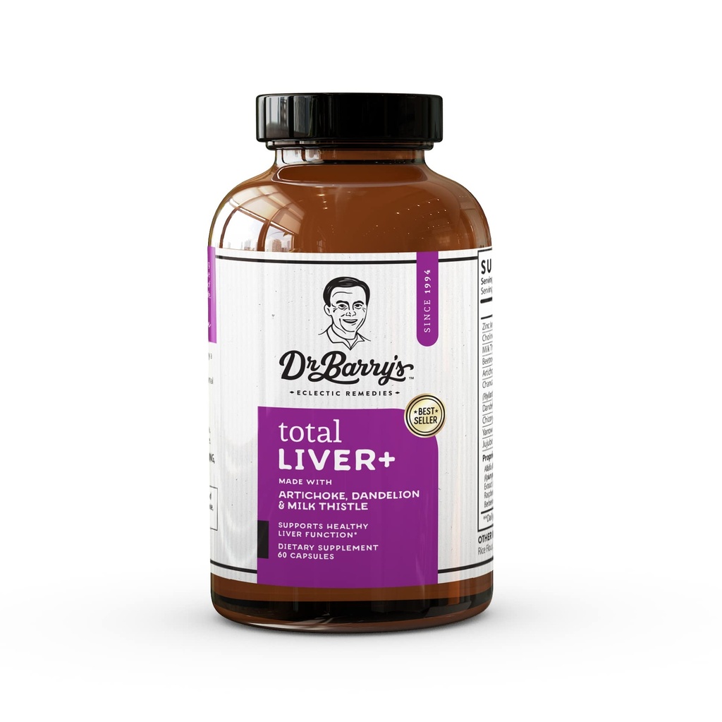 Suplemento completo del Dr. Barry con cardo de leche, Artichoke, Dandelion Root, Apoyo saludable función del hígado " Natural Cleanse, Boost Immune System, 60 cápsulas