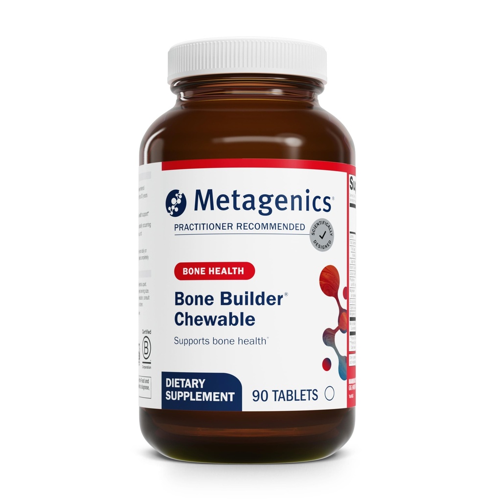 Metagenics Bone Builder Chewable Supplement- Calcium, Vitamin D &amp; Magnesium for Bone Strength " Teeth Health* - Supports Cardiovascular " Immune Function* - Non-GMO, Gluten-Free - 90 Chewable Tablets