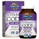 Jardín de la vida Zinc Suplementos 30 mg de alta potencia Zinc crudo y vitamina C Suplemento multimineral, Código de vitaminas Trace Minerales " Probióticos para la salud de la piel " , 60 cápsulas veganas