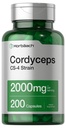Horbäach Cordyceps Mushroom Capsules 2000mg  vírgenes 200 Conde ← CS-4 Strain Cordyceps Sinesis ← Non-GMO Herbal Suplemento