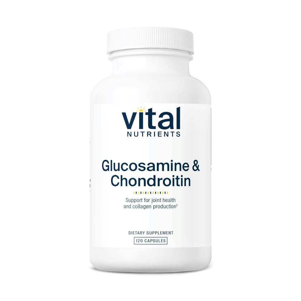 Vital Nutrients Glucosamine " Chondroitin peru Healthy Cartilage, Mobility, and Joint Support Supplement TEN Gluten, Dairy, Soy Free TEN Non-GMO TEN 120 Capsules