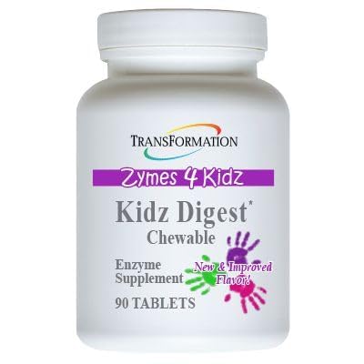 TRANSFORMACIÓN LA GENESIS DE LA BUENA SALUD Enzymes Kidz Digestive Enzyme Supplement Chewable, Promote Healthy & Complete Digestion & Elimination for Children, 90 Tablets