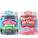 Butyrate Gummies con Probiótico + Prebiótico + Postbiótico + Gummies de fibra para adultos