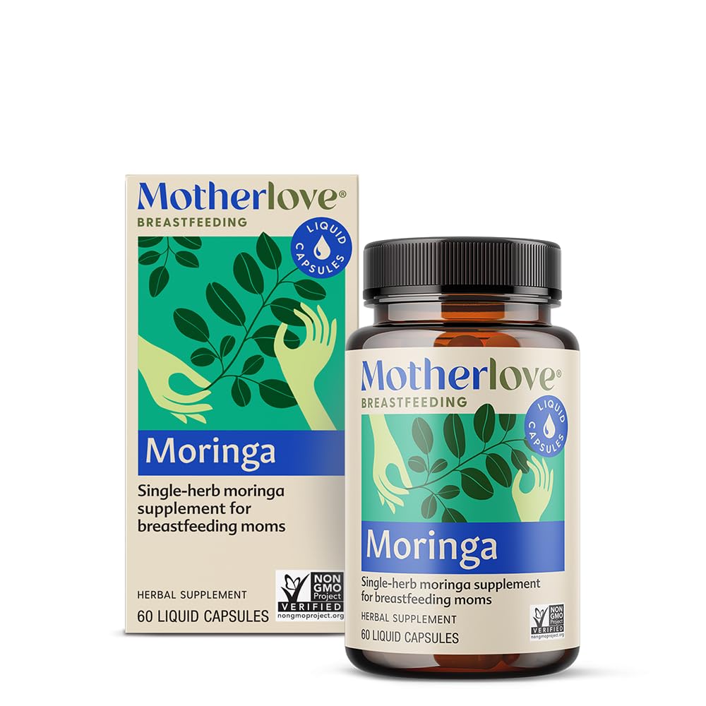 Motherlove Moringa (60 tapas líquidas) Suplemento de lactancia para apoyar el suministro de leche materna - No-GMO, hierbas orgánicas, Vegan, Kosher