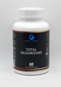 Suplemento de cápsulas de setas totales, 1330 mg - Suplemento de cerebro de setas con cordones, hongo de reishi, chiitake, mane de leones - Mejorar el enfoque, la digestión de ayudas, la claridad mental, inmunidad - 60 conteo