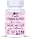 Collagen 1000mg Rhodiola Rosea 2500mg Biotina 10,000mcg, Ácido Hialurónico, Bloqueador DHT, Vitamina C & E, Ácido Fólico, Aloe Vera, Quercetina, Té Verde, Keratina, MSM - 90 Cuenta (90 Cuenta (Pack of 1))
