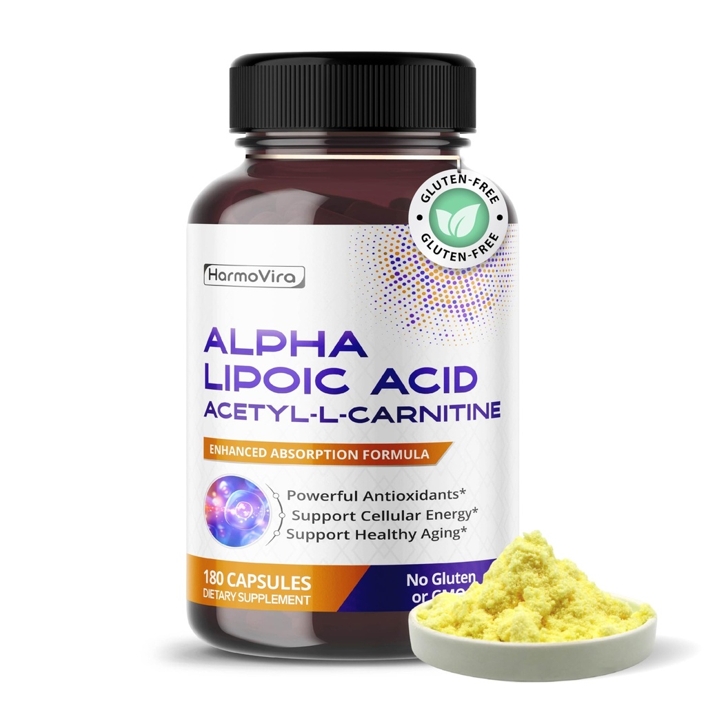 Alfa Lipoic Acid Acetyl-L-Carnitine - Soporte de limpieza de la vejiga, salud de la tracto urinaria - suministro de 180 días - hecho en los EE.UU.