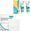 Hidrocolloide Wound Dressing 10 Pack Ultra Thin 4" x 4" + 2 Packs Hidrogel Wound Dressing