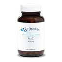 Mantenimiento metabólico NAC 600 mg cápsulas - N-Acetyl Cysteine 600 mg Suplemento para el soporte de hígado e inmuno - Defensa antioxidante para hombres y mujeres 50+ - 60 cápsulas