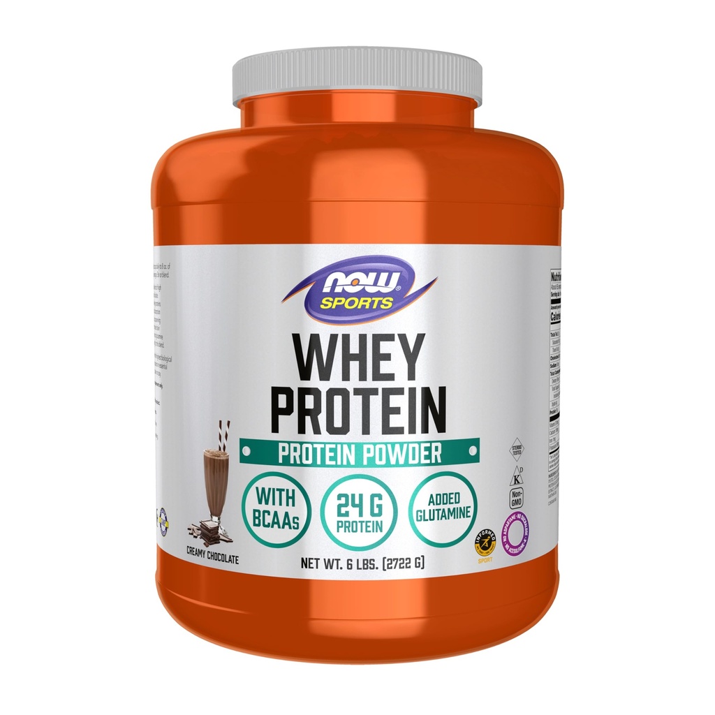 AHORA Foods Sports Nutrition, Whey Protein, 24 g Con BCAAs, Creamy Chocolate Powder, 6 libras