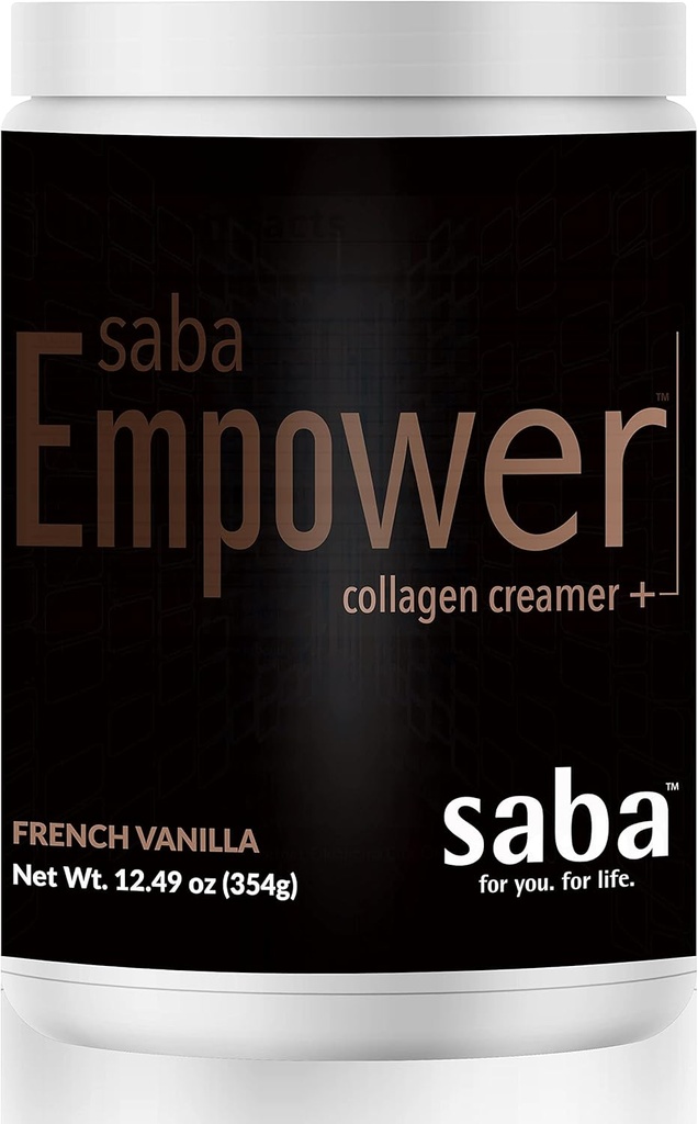 Saba Empower Smart Collagen Coffee Creamer -Powered with Hydrolyzed Collagen, Peptides, Grass-Fed Butter, MCT from Organic Coconut, Supports Healthy Skin, Nails, Skin, and Joints. - 30 servicios