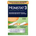 Tratamiento de la infección de levaduras de 3 días para mujeres, 3 depósitos vaginales de miconazol " Crema de Alivio de Itch externo (9g Tube) Combo Pack