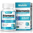 Akkermansia Probiótico, GLP-1 Probióticos para Hombres Mujer - 10 Billones AFUs + Prebióticos Orgánicos, Digestivos, Gut, Inmune " Salud general, Enhances Gut Función de Linado Digestivo (60 cápsulas, 1-Pack)