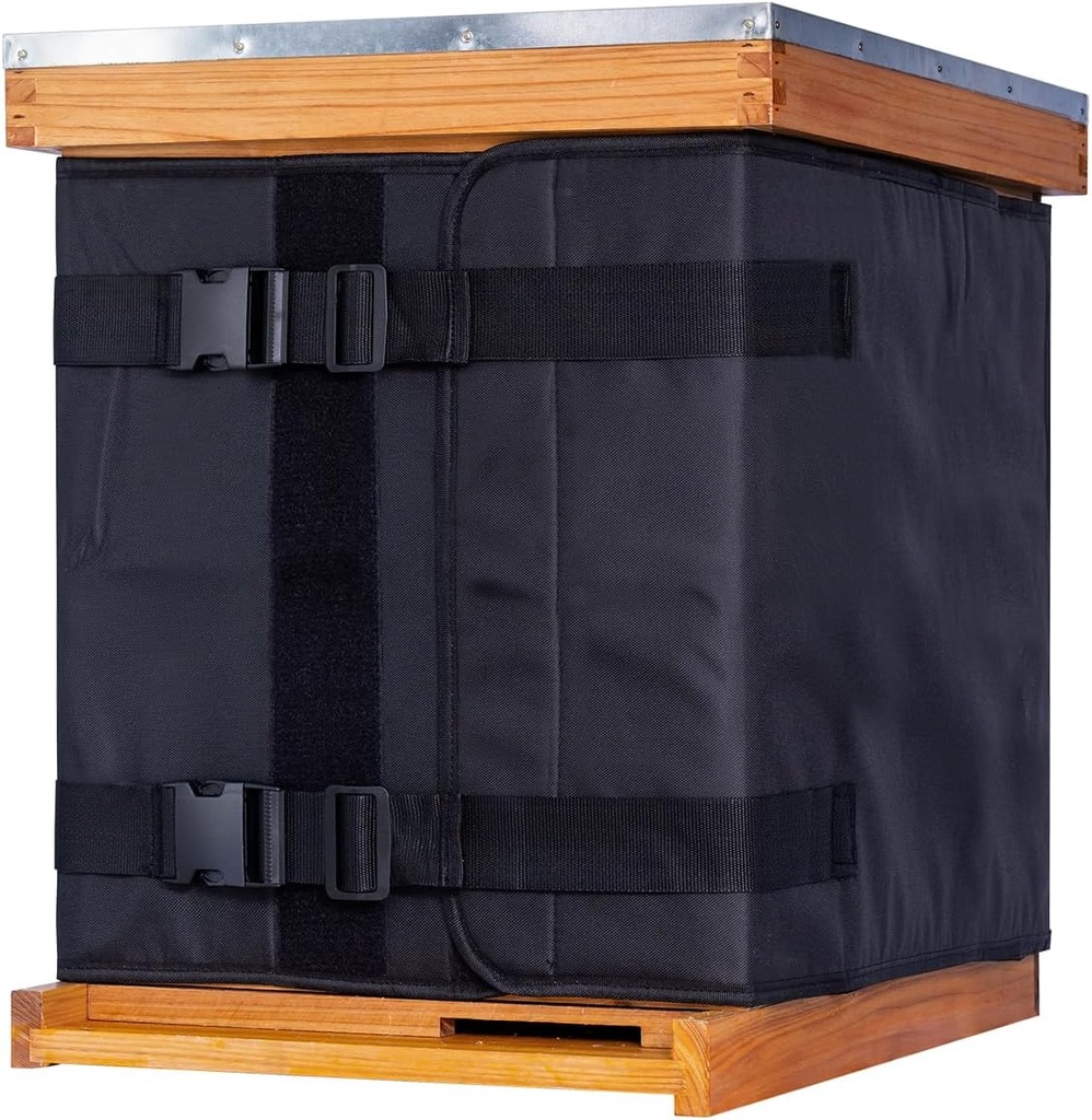 MayBee Winter Bee Hive Wrap for 10 and 8 Frame Beehives, 600D Oxford Cloth Adjustable Beehive Wrap for 2 Deep Hive Boxes, Waterproof, Windproof, Lightweight, Reusable, 76.8" x 18.1"
