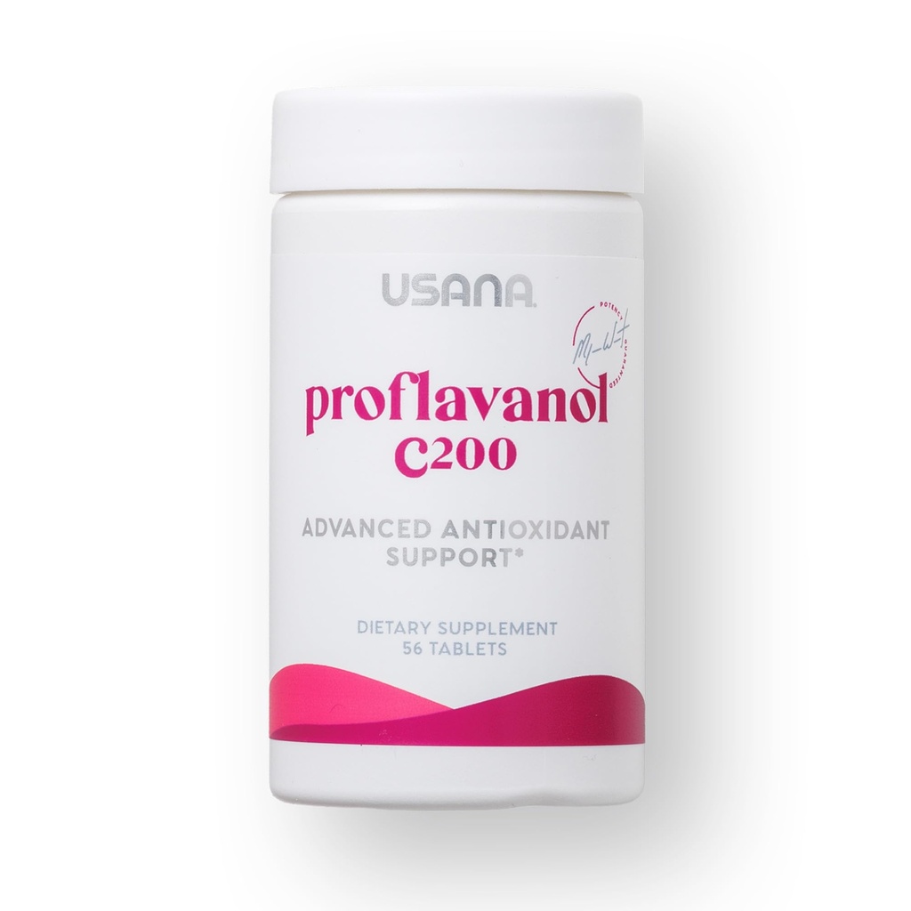 USANA Proflavanol C200 - Antioxidante avanzado con bioflavanoides y vitamina C para la salud cardíaca - 56 Tabletas - 28 Day Supply