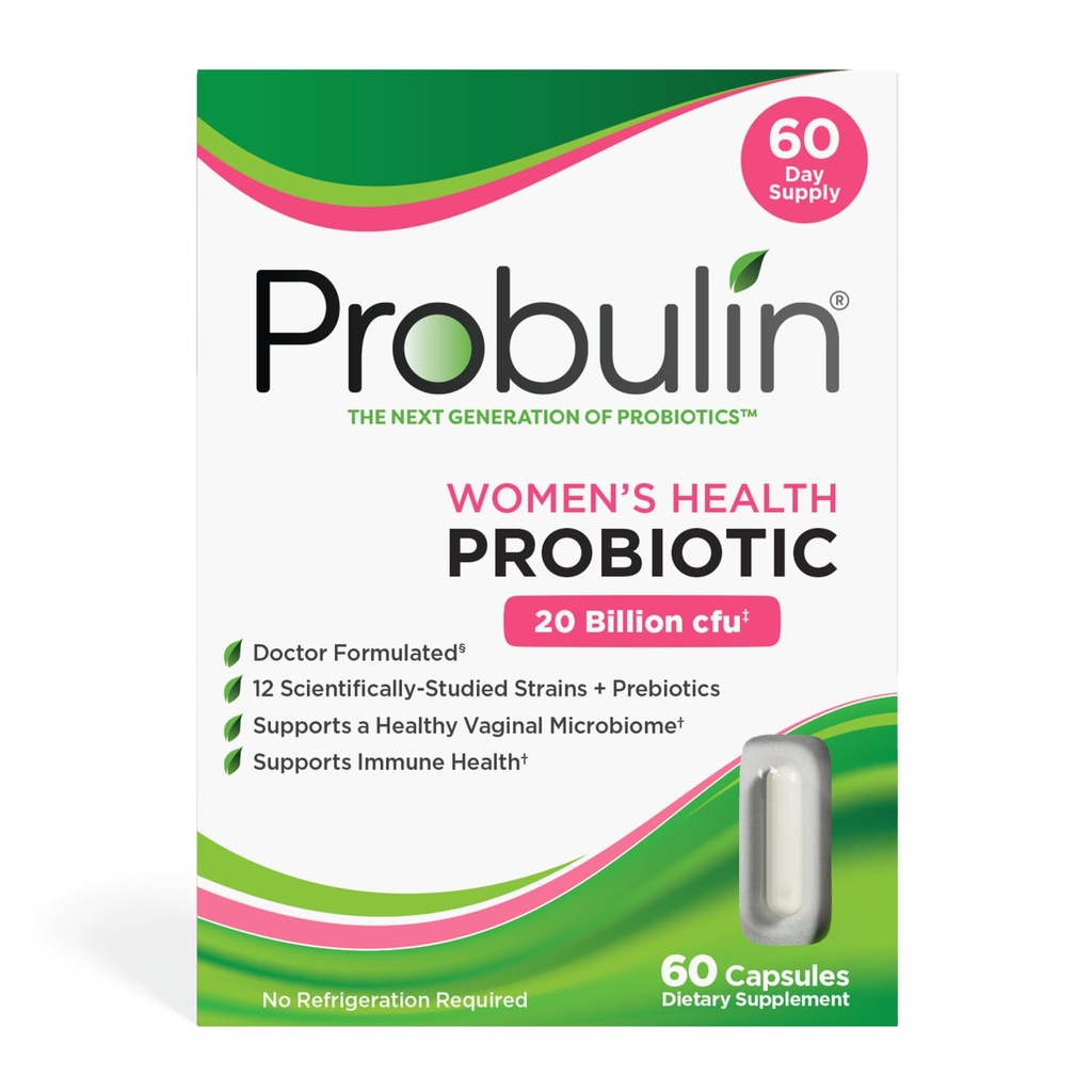 Probiótico de probulina para la salud femenina + Prebiótico para la salud vaginal, de Gut &amp; Immune - 20 millones CFU - 12 Strains probióticos, 60 cápsulas veganos